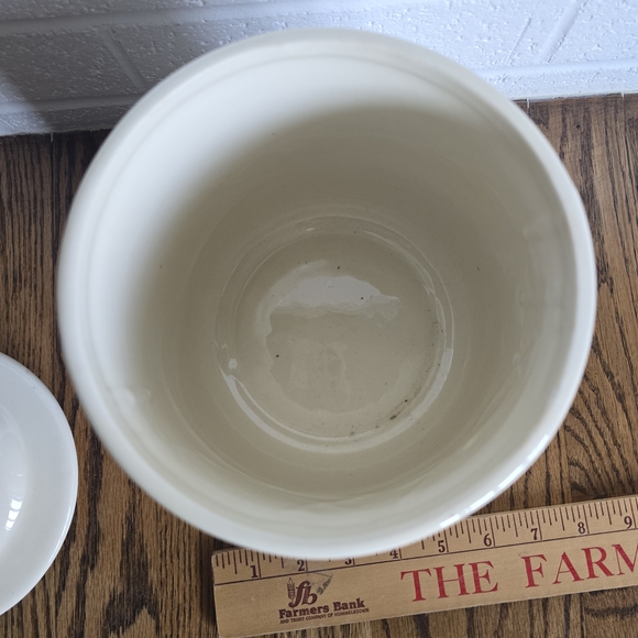 McCoy Vintage 1970's Brown Stripe 9" Pottery Cookie Jar Canister - Picture 5 of 6